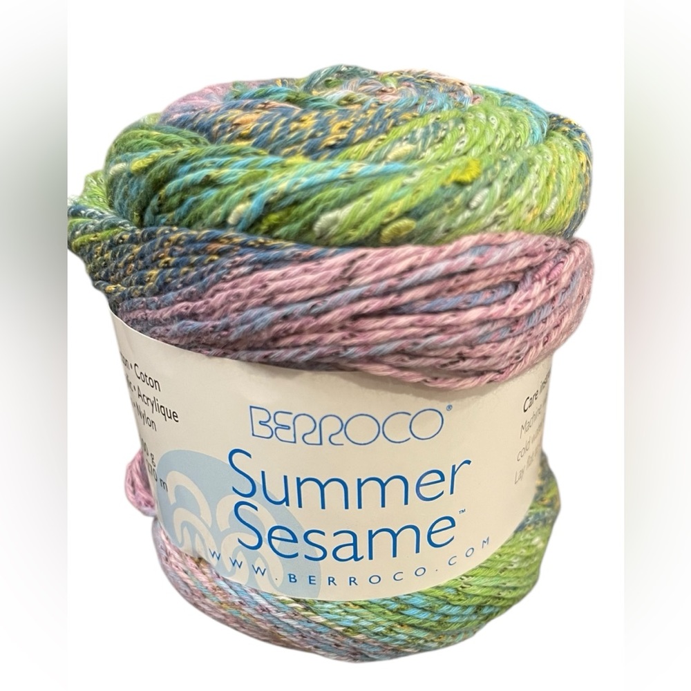 Berroco Yarn Cake Summer Sesame Color #5237 Mint 295 Yds 3.5 oz Cotton Blend NEW